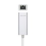 Aisens Adaptador USB 3.0 a Ethernet Gigabit 10/100/1000 Mbps A106-0504, Plata